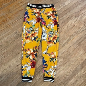 Womens‎ floral 1xl stretchy pants yellow